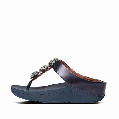 Fitflop Galaxy Toe-Thongs Sandaler Dame, Blå 561-A10 Outlet